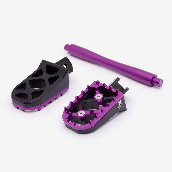 EBMX Premium Foot Peg And Brace Set for Light_bee Purple